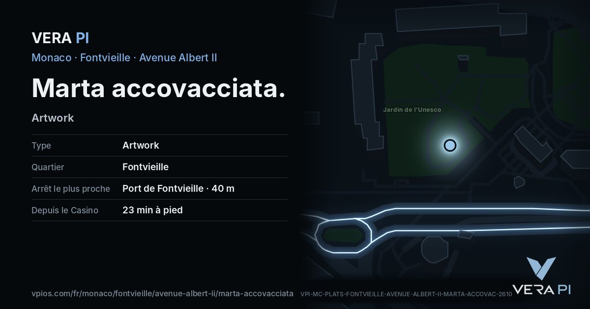 La carte VERA PI de Marta accovacciata