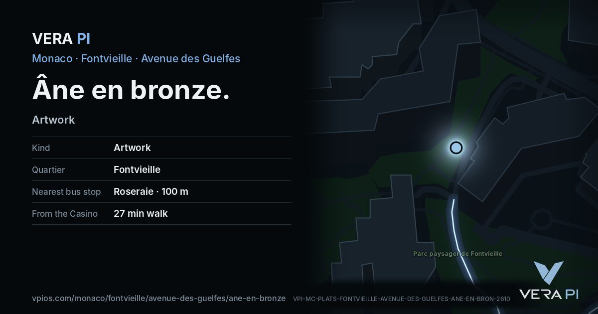 The VERA PI card for Âne en bronze