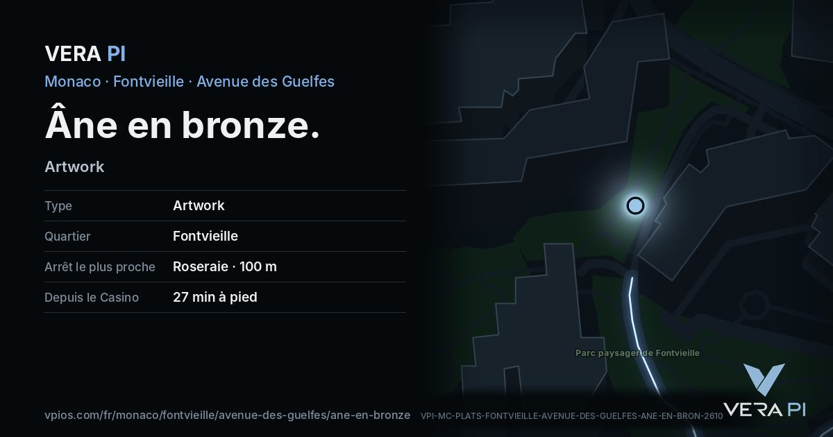 La carte VERA PI de Âne en bronze