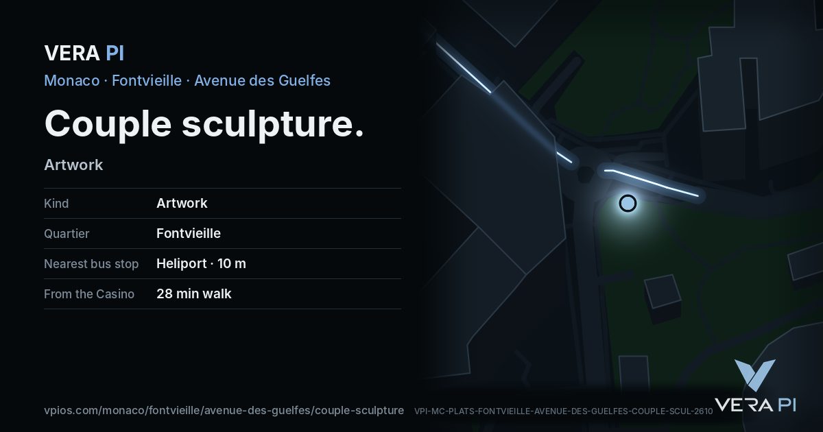 The VERA PI card for Couple sculpture