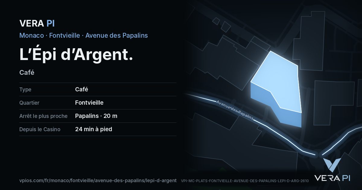 La carte VERA PI de L’Épi d’Argent