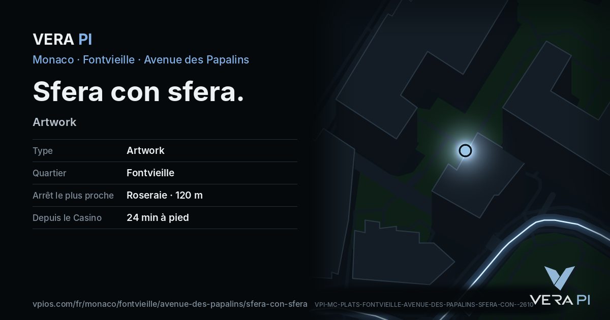 La carte VERA PI de Sfera con sfera