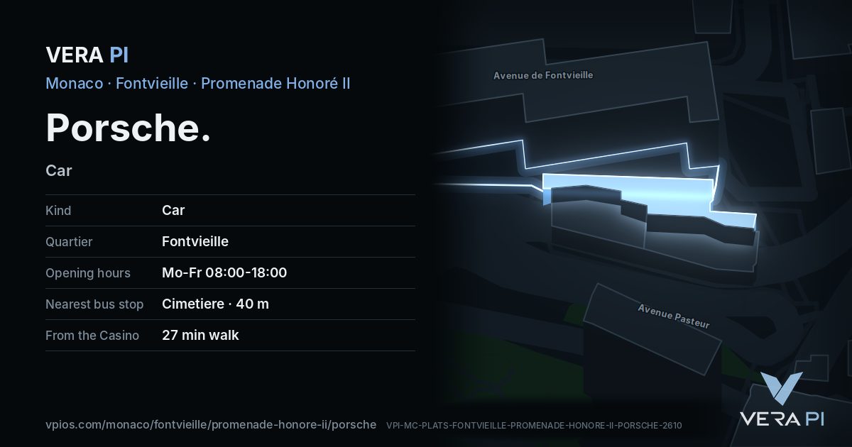 The VERA PI card for Porsche
