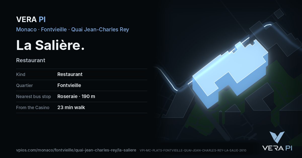 The VERA PI card for La Salière
