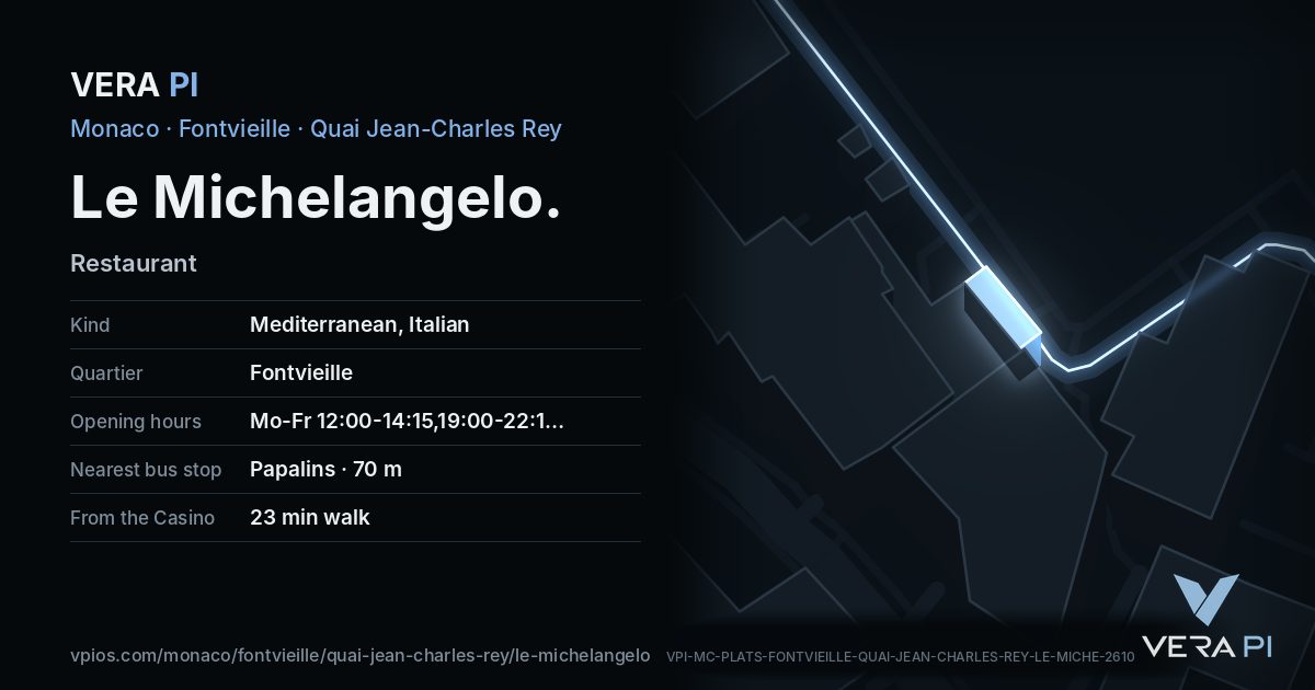 The VERA PI card for Le Michelangelo