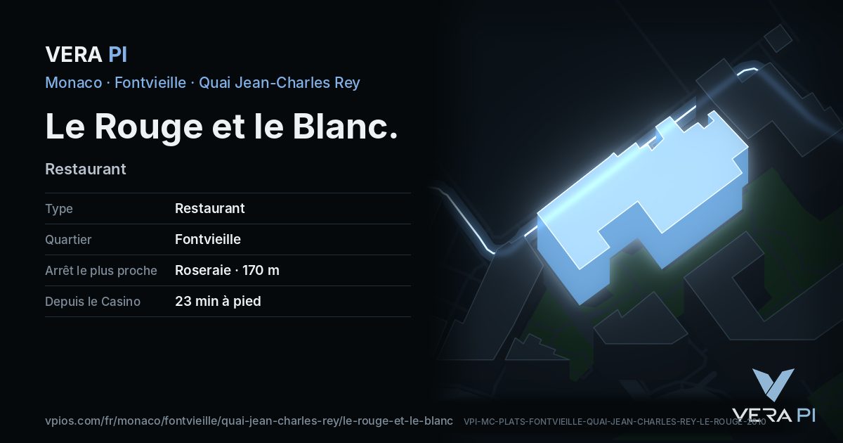 La carte VERA PI de Le Rouge et le Blanc