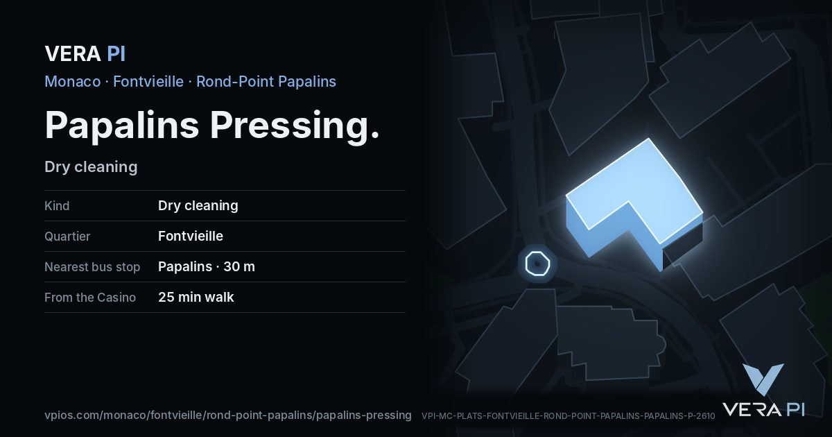 The VERA PI card for Papalins Pressing