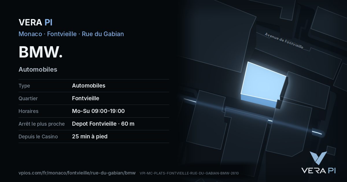 La carte VERA PI de BMW