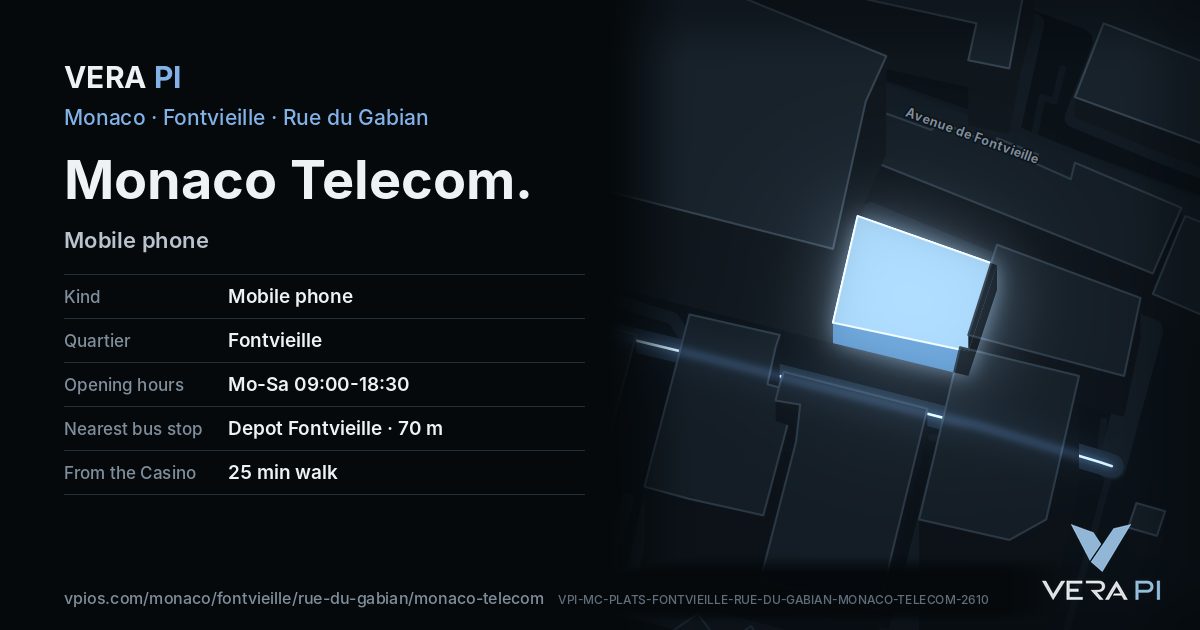 The VERA PI card for Monaco Telecom