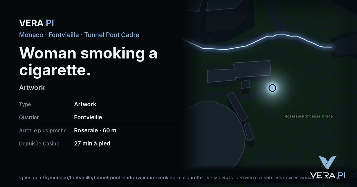 La carte VERA PI de Woman smoking a cigarette