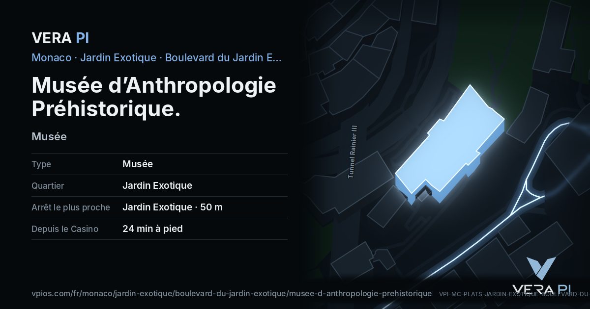 La carte VERA PI de Musée d’Anthropologie Préhistorique