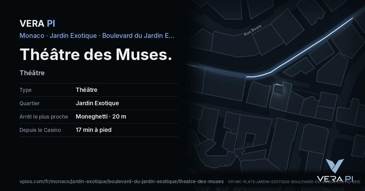 La carte VERA PI de Théâtre des Muses
