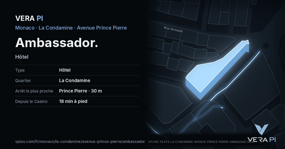La carte VERA PI de Ambassador