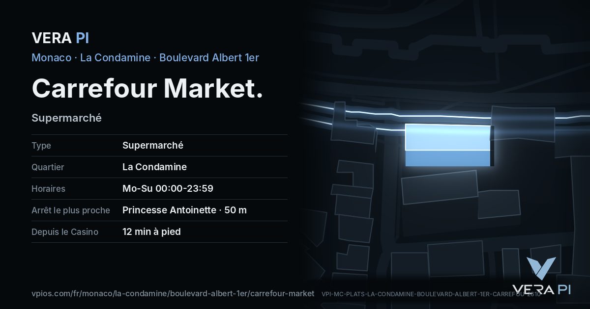 La carte VERA PI de Carrefour Market