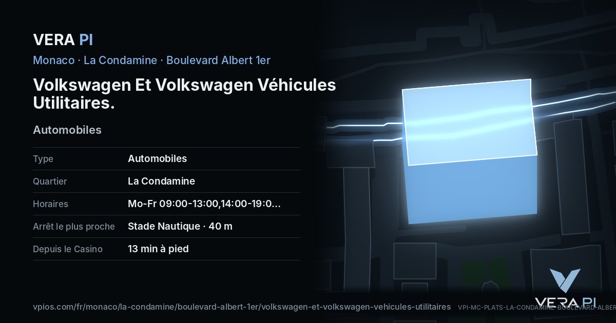 La carte VERA PI de Volkswagen Et Volkswagen Véhicules Utilitaires
