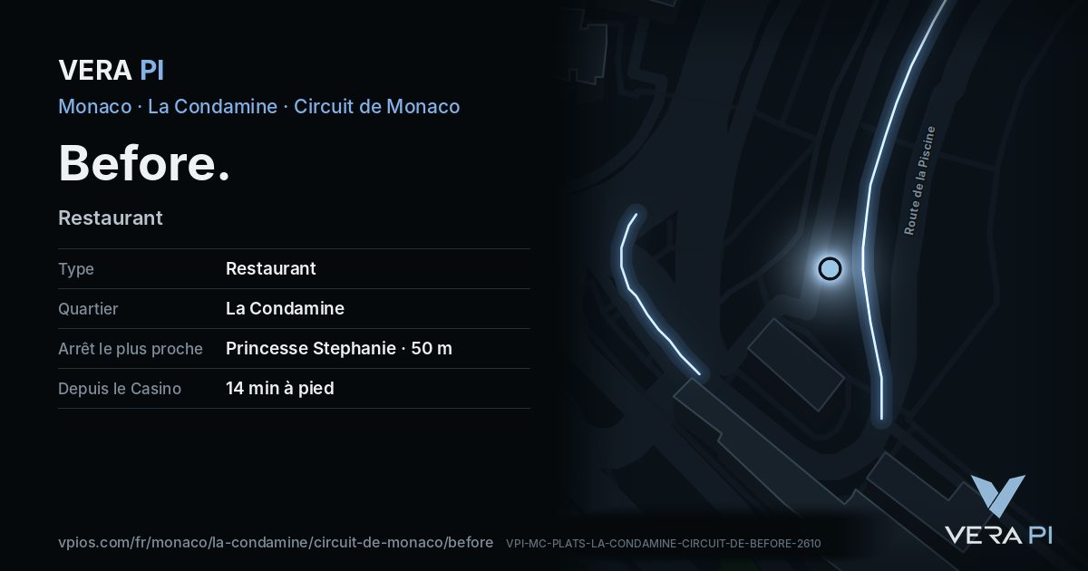 La carte VERA PI de Before