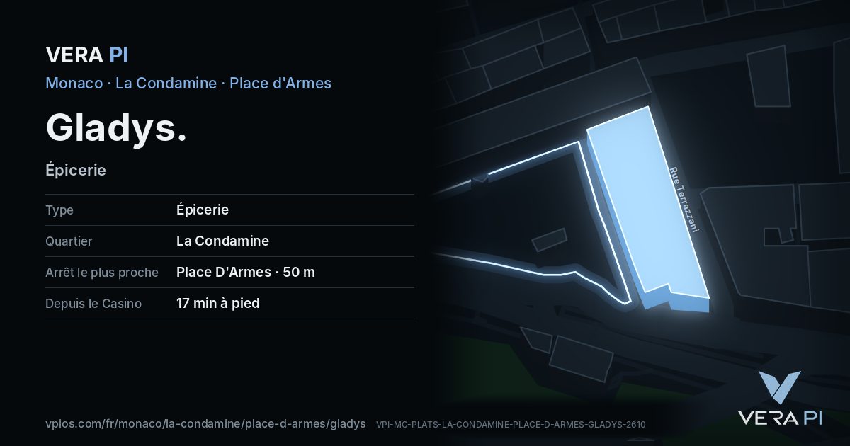 La carte VERA PI de Gladys