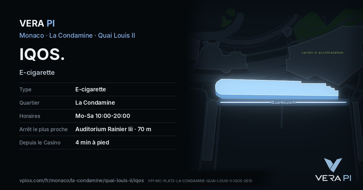 La carte VERA PI de IQOS
