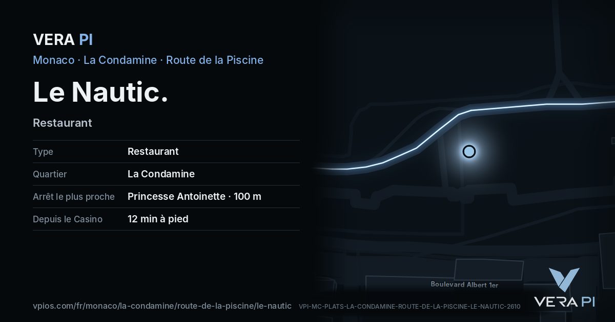 La carte VERA PI de Le Nautic