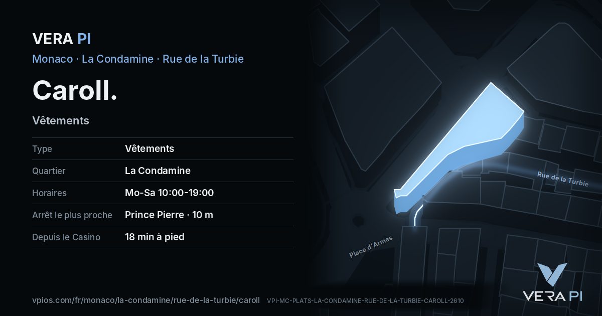 La carte VERA PI de Caroll