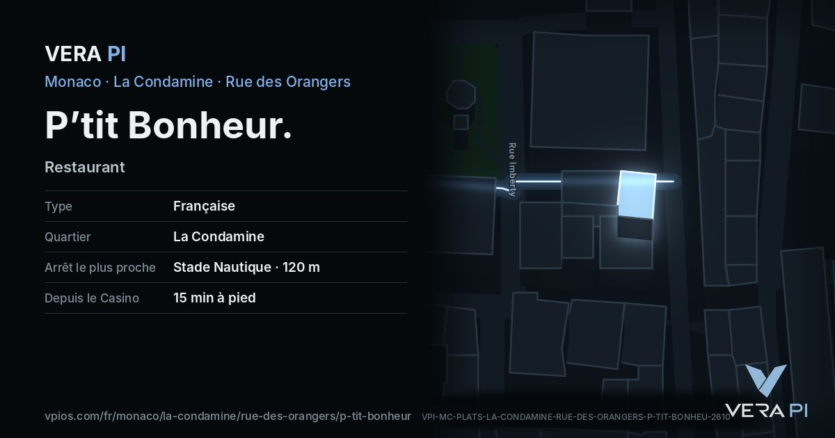 La carte VERA PI de P’tit Bonheur