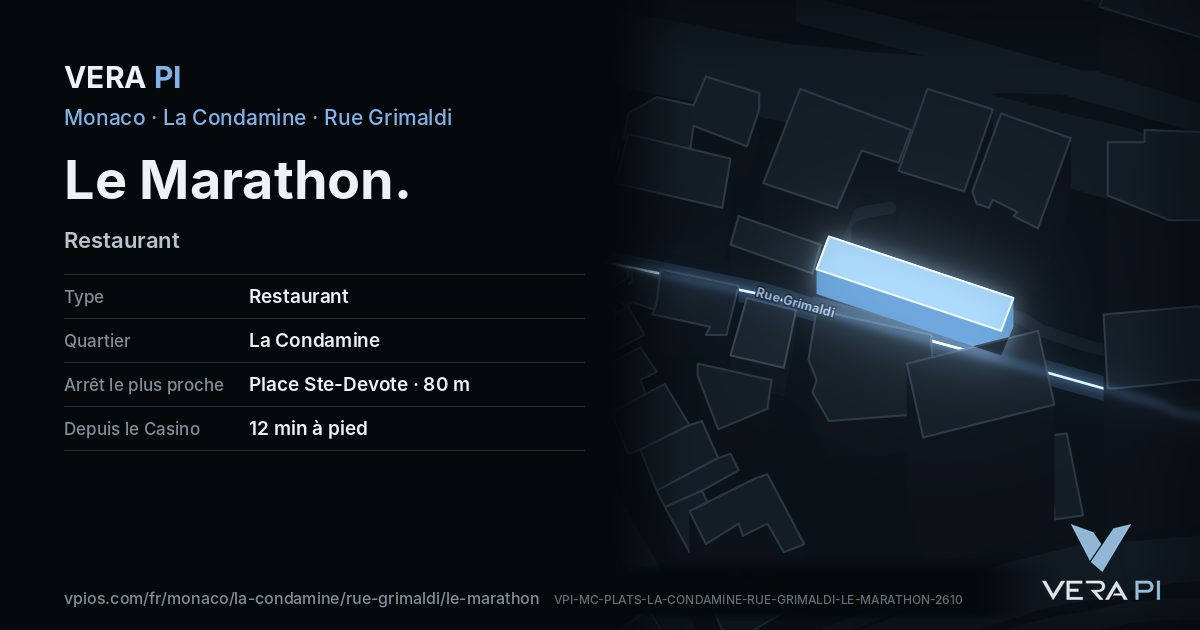 La carte VERA PI de Le Marathon