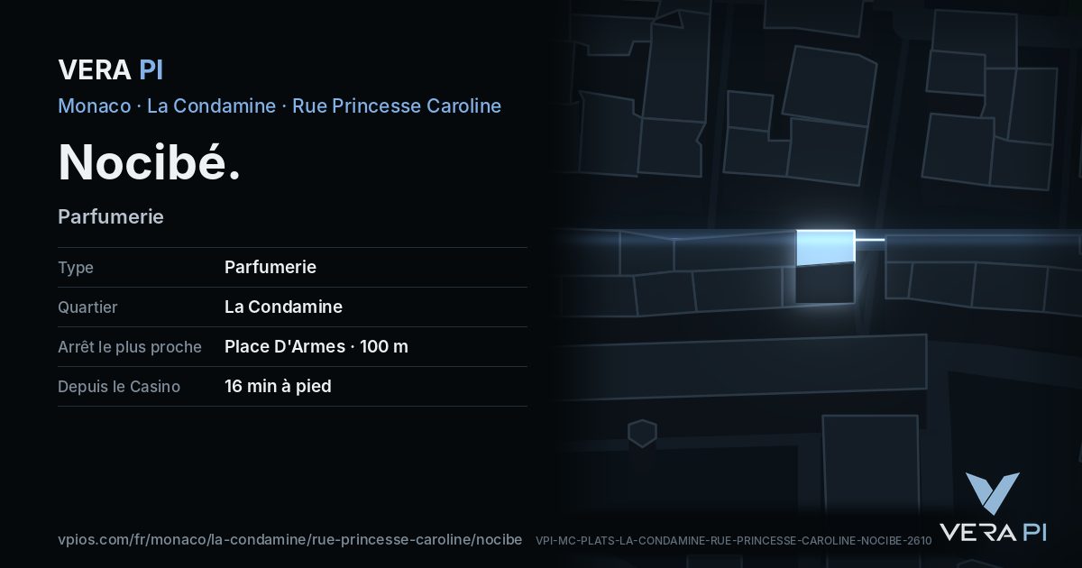 La carte VERA PI de Nocibé