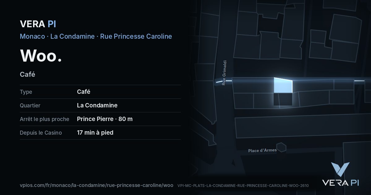 La carte VERA PI de Woo