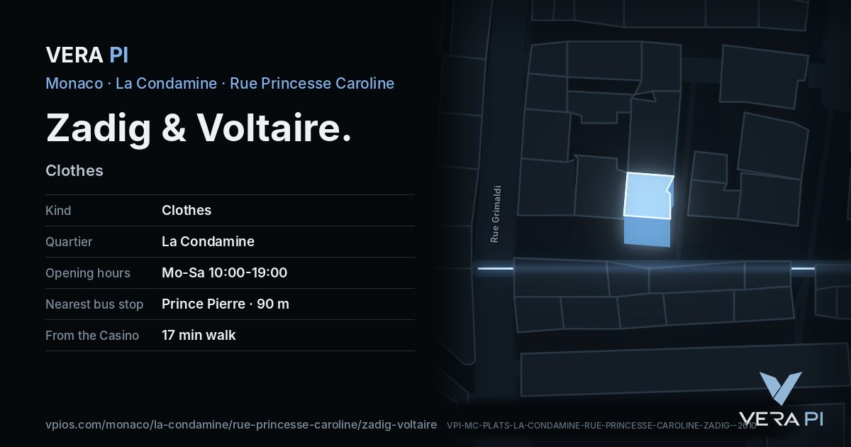 The VERA PI card for Zadig & Voltaire