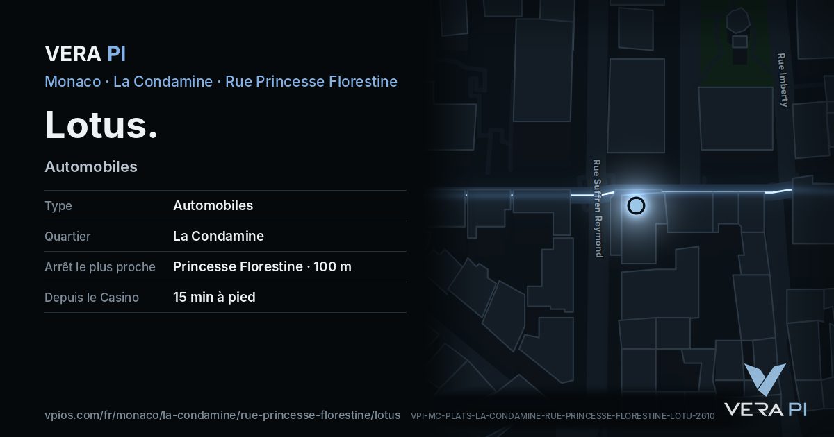 La carte VERA PI de Lotus