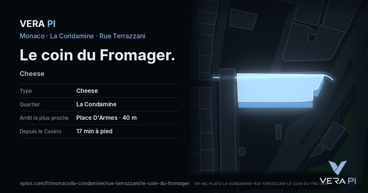La carte VERA PI de Le coin du Fromager