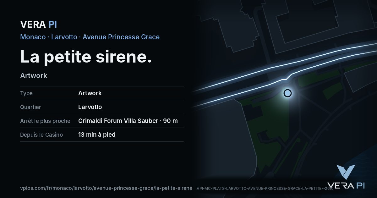 La carte VERA PI de La petite sirene
