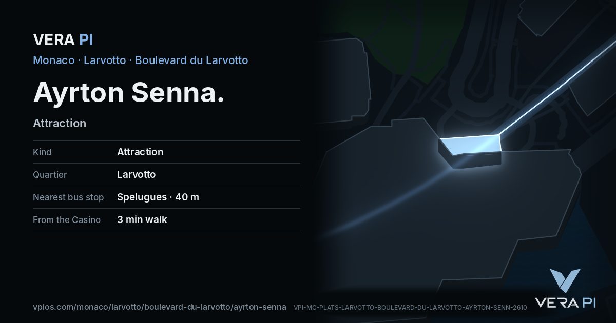 The VERA PI card for Ayrton Senna