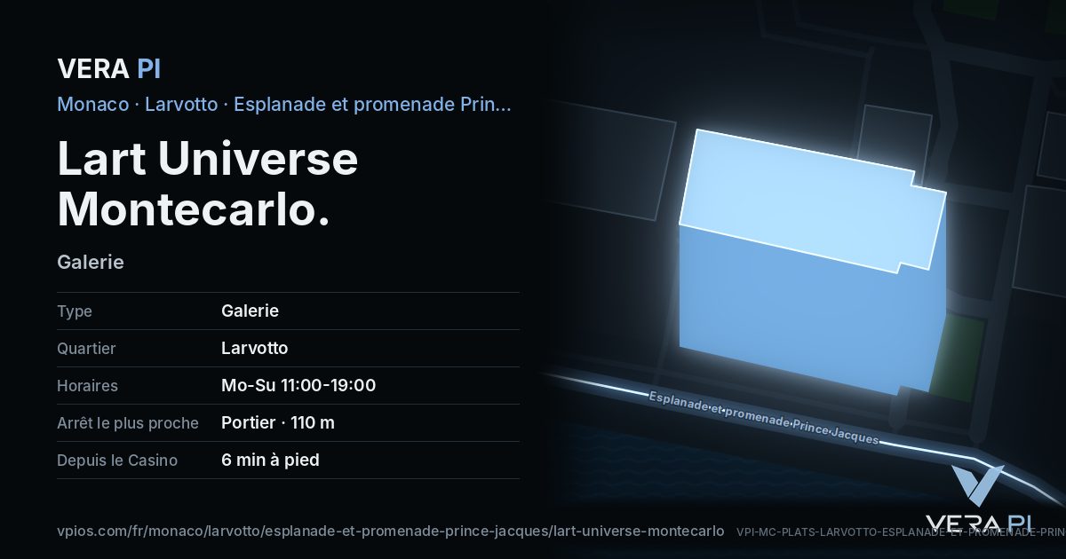 La carte VERA PI de Lart Universe Montecarlo