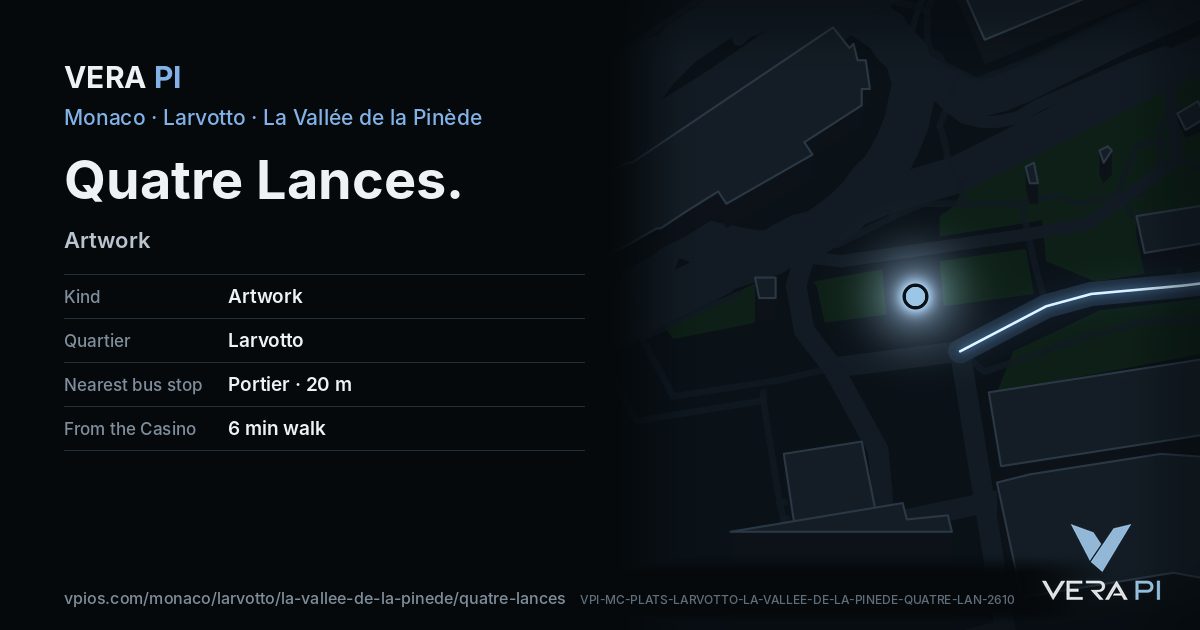 The VERA PI card for Quatre Lances