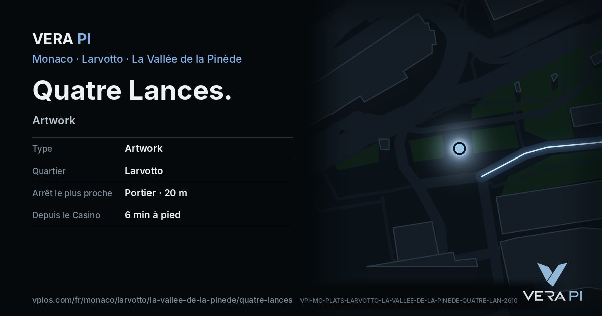 La carte VERA PI de Quatre Lances