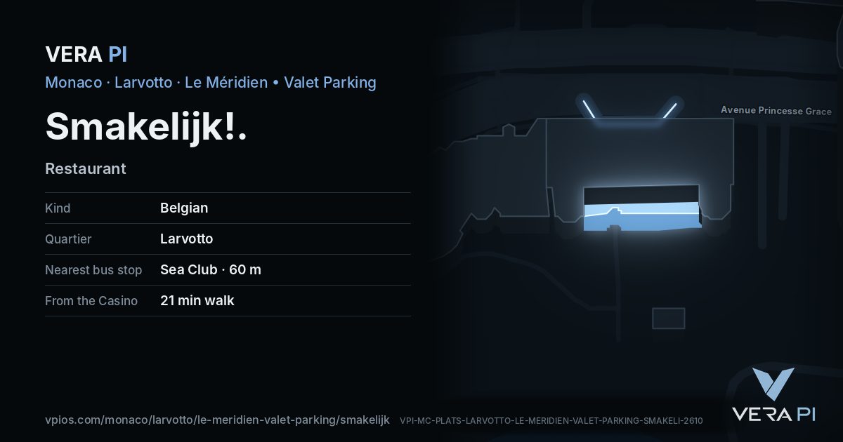 The VERA PI card for Smakelijk!