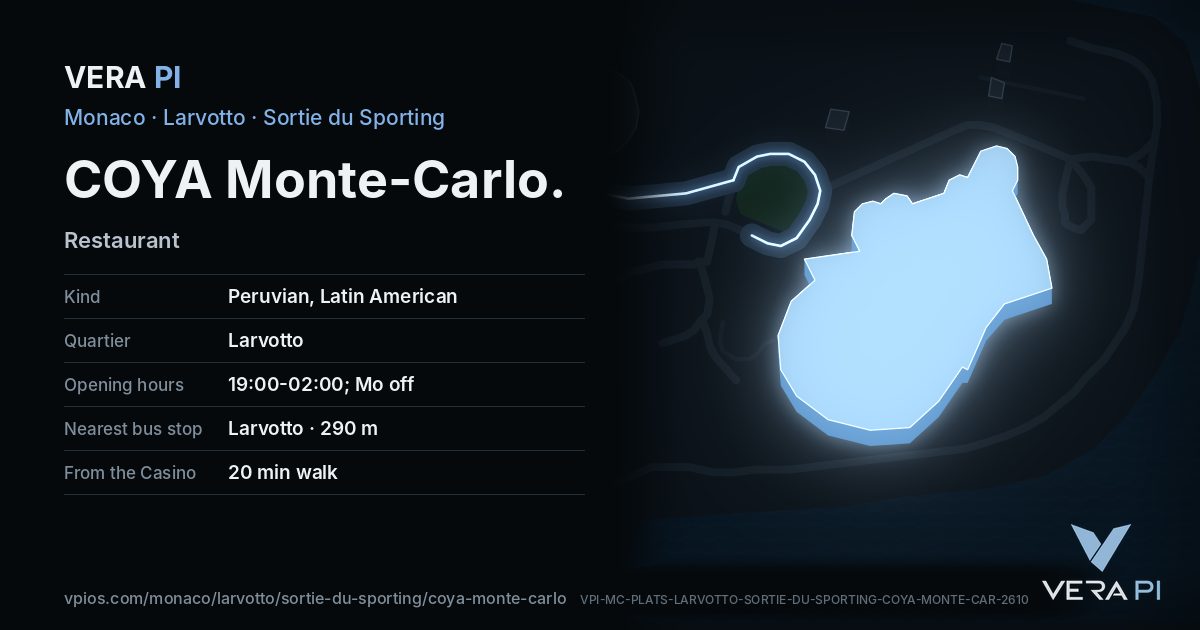 The VERA PI card for COYA Monte-Carlo