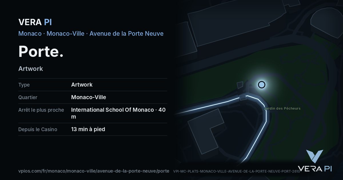 La carte VERA PI de Porte