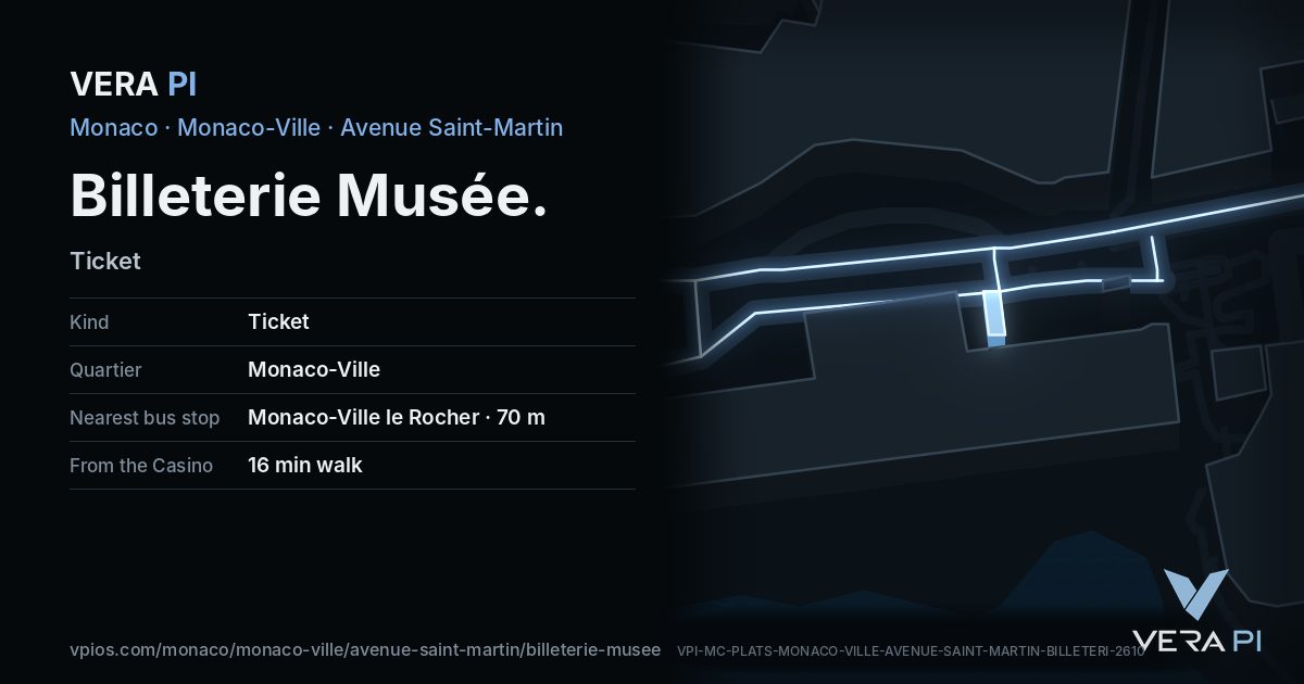 The VERA PI card for Billeterie Musée