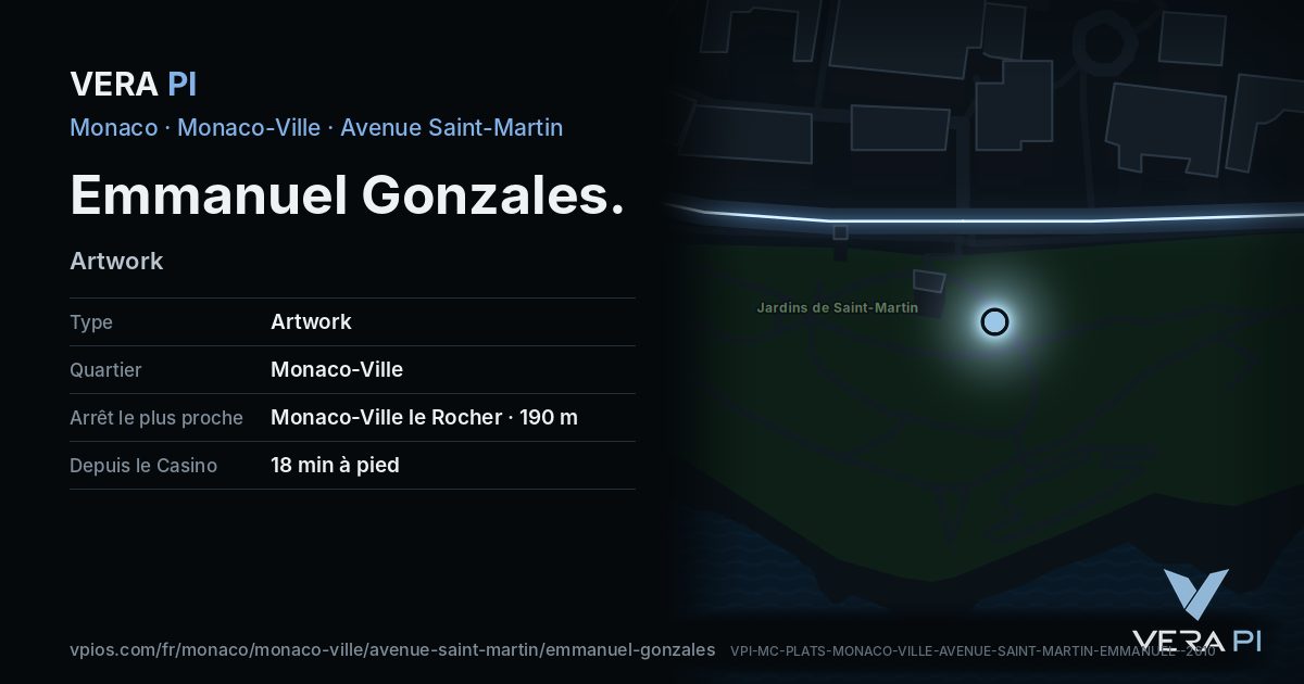 La carte VERA PI de Emmanuel Gonzales