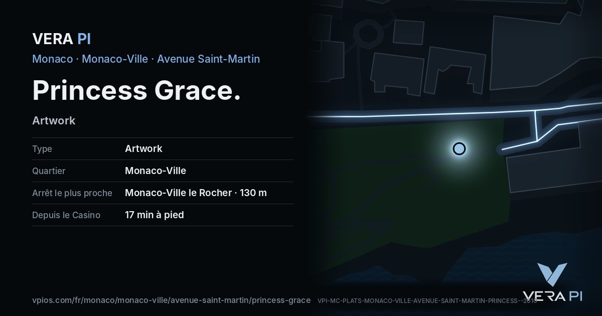 La carte VERA PI de Princess Grace