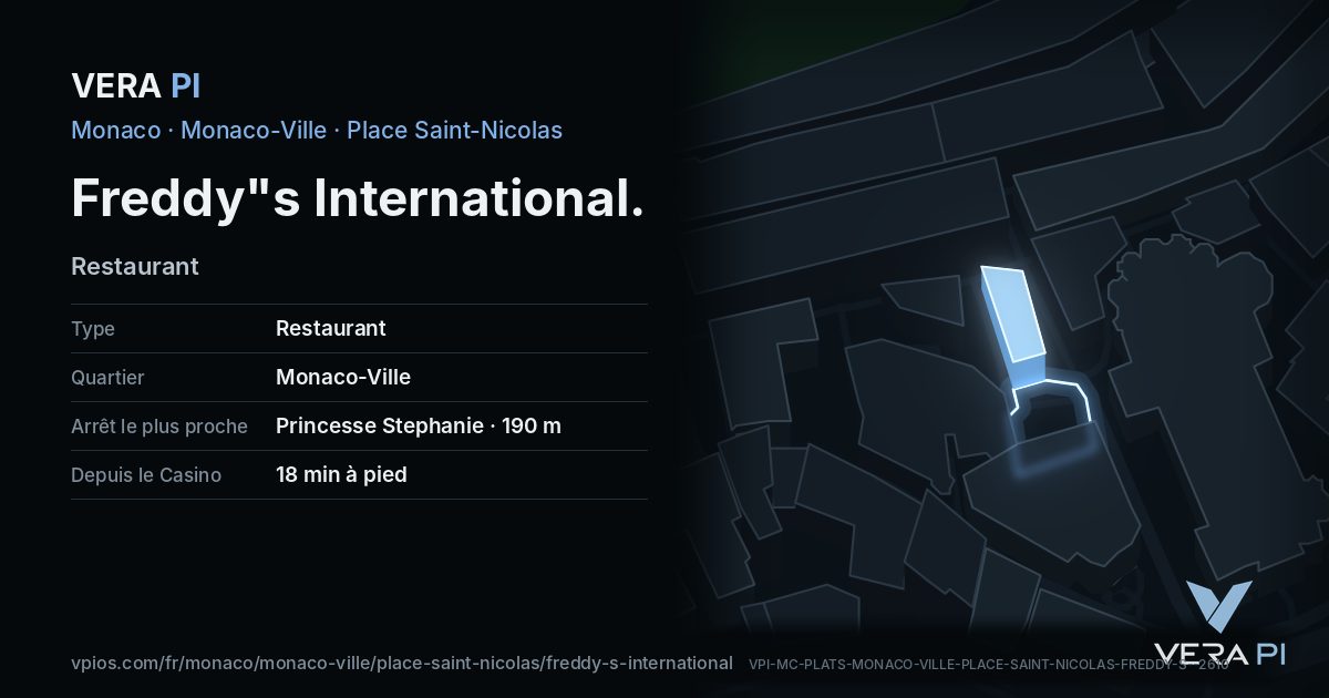 La carte VERA PI de Freddy"s International