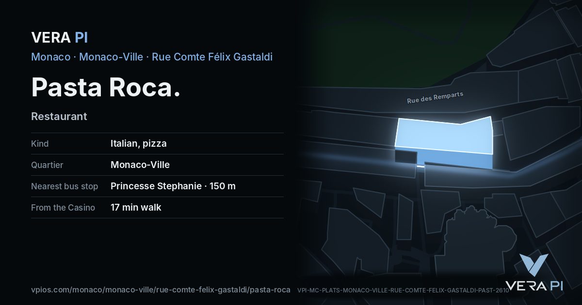 The VERA PI card for Pasta Roca