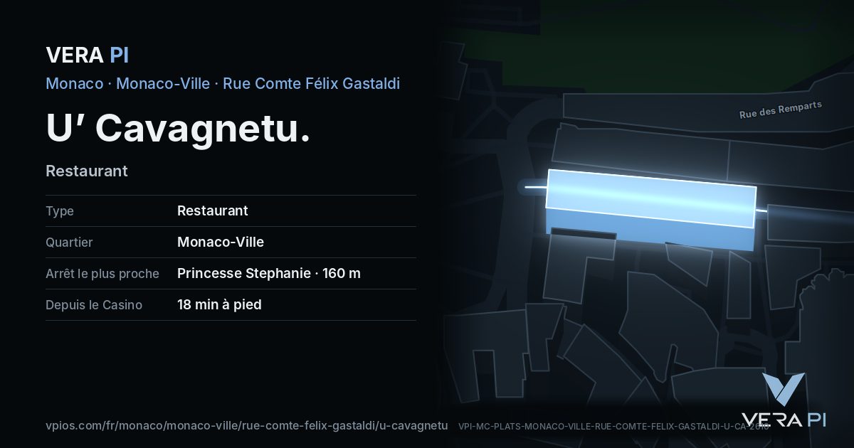 La carte VERA PI de U’ Cavagnetu