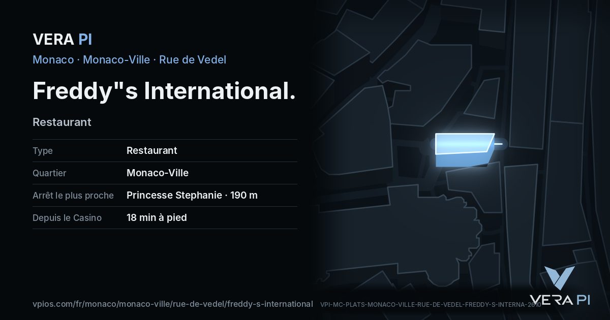 La carte VERA PI de Freddy"s International