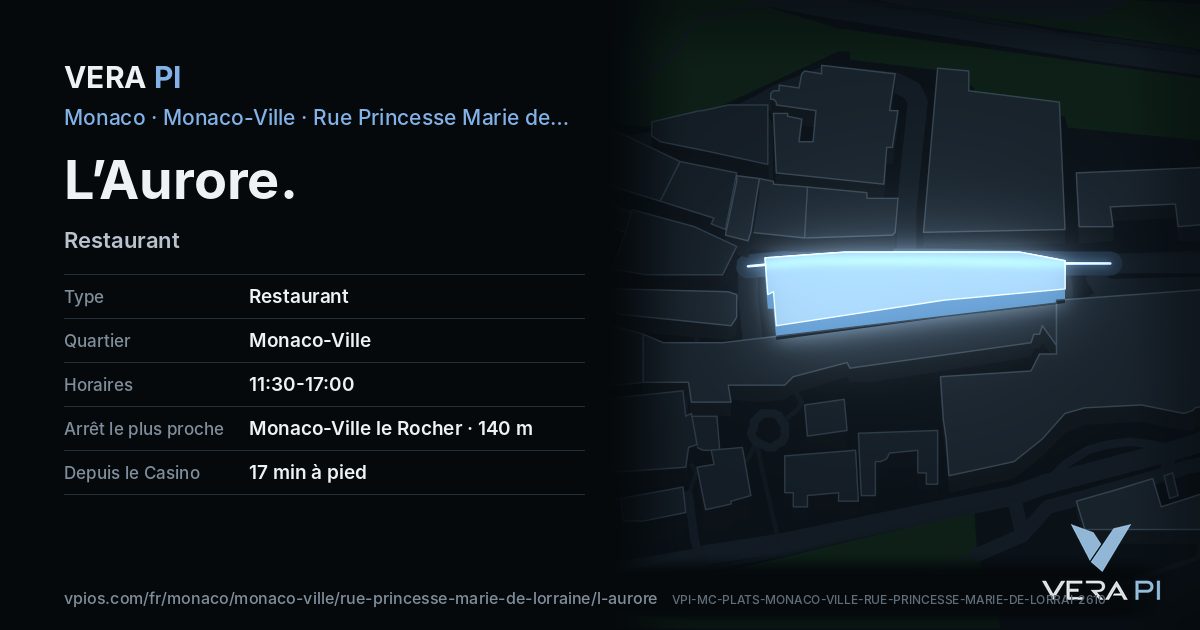La carte VERA PI de L’Aurore