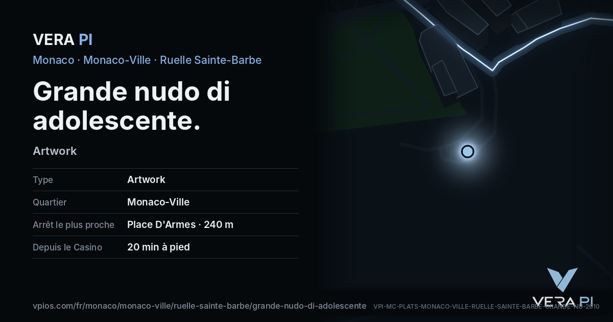 La carte VERA PI de Grande nudo di adolescente