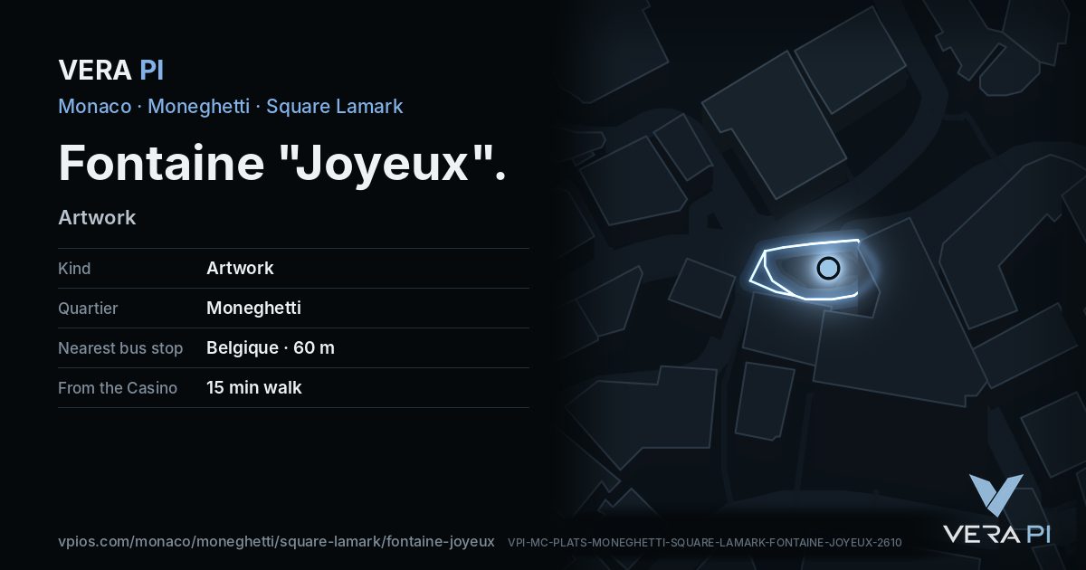The VERA PI card for Fontaine "Joyeux"