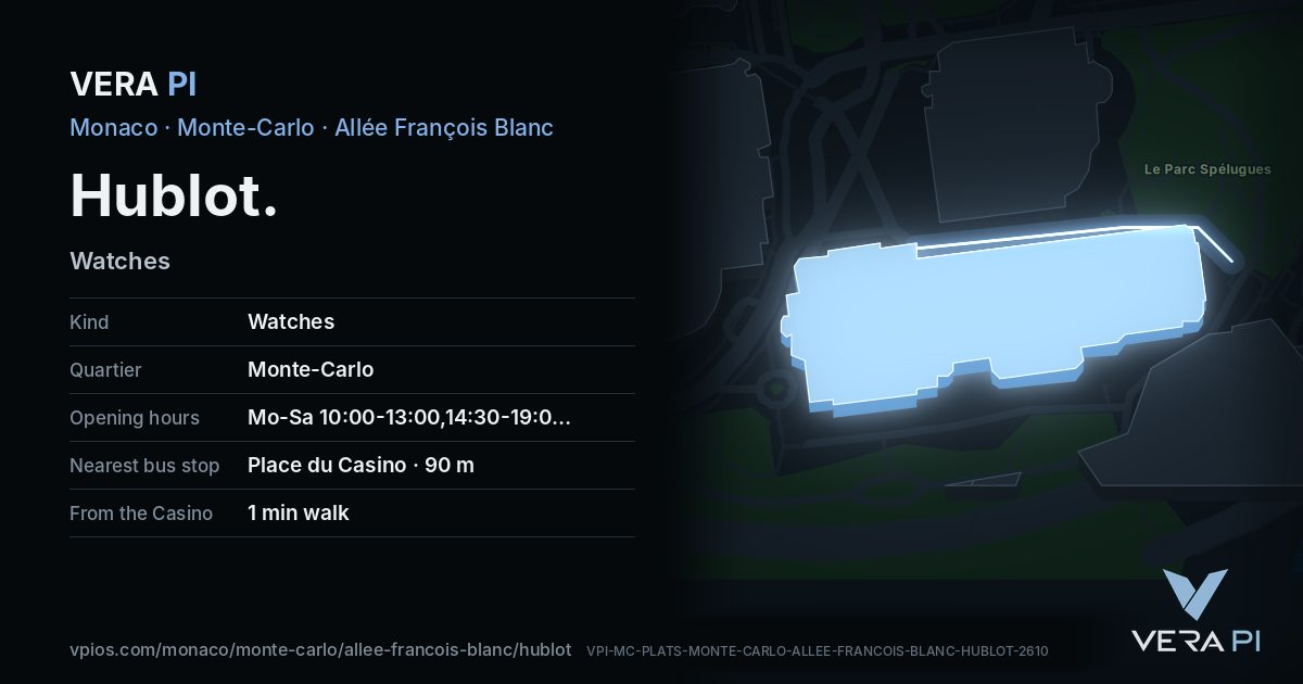 The VERA PI card for Hublot